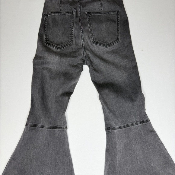 Free People “Just Float On” Flare Jeans Black High-Rise Bell Bottoms Sz 24 - Picture 14 of 16